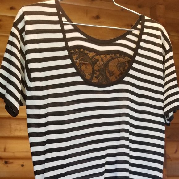 Emilio Pucci Short-sleeved Striped Knit Silk Top - Picture 3 of 5